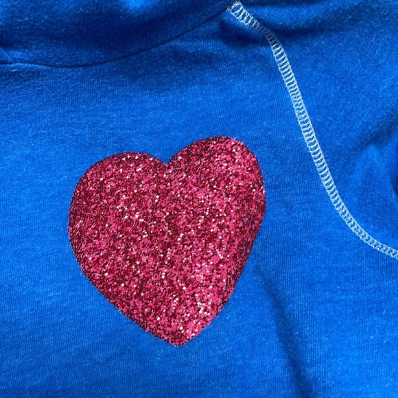 Love pink Victoria Secret set hoodie M pants S Blue & pink glitter bling heart - Picture 4 of 15